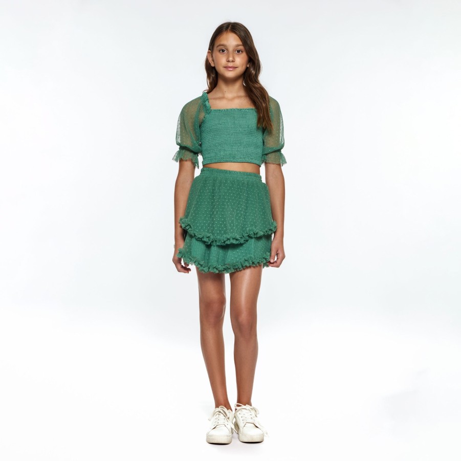 Peixoto Wear Little Dani Skirt Set Eucalyptus Girls Cover-Ups